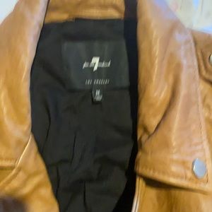 Leather distressed biker jacket